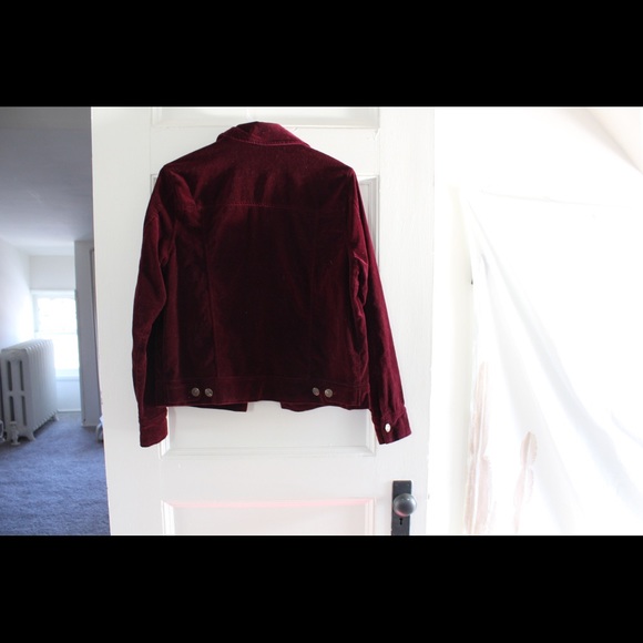 Red velvet suede jacket - Picture 3 of 3